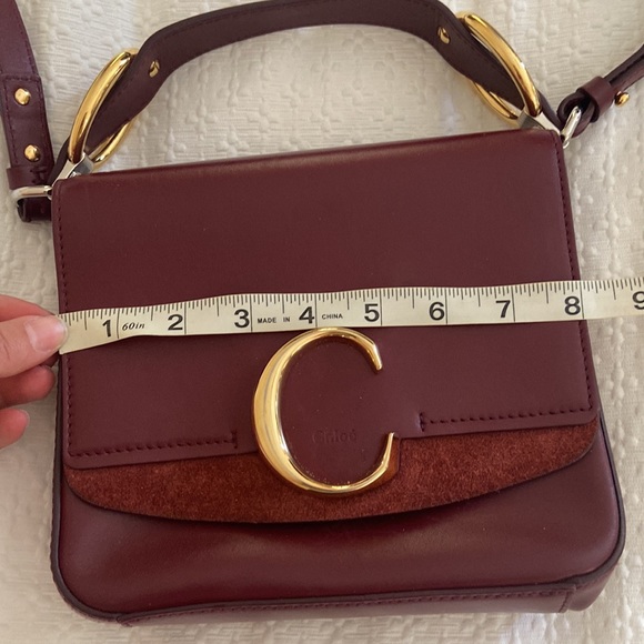 C Small Square Shoulder Bag- Sepia Brown - Picture 4 of 9